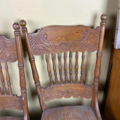 Lot 514 | Two Pressed-Back Chairs