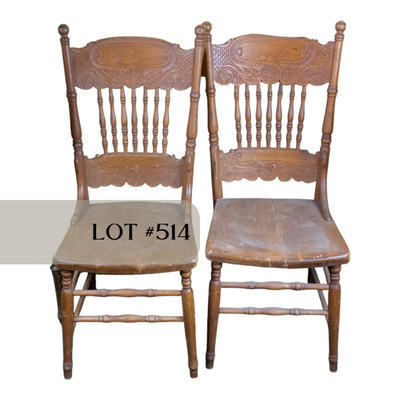 Lot 514 | Two Pressed-Back Chairs