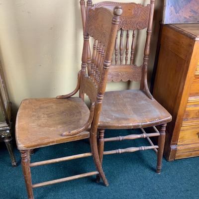 Lot 514 | Two Pressed-Back Chairs