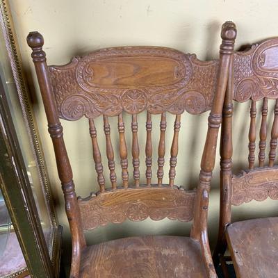 Lot 514 | Two Pressed-Back Chairs