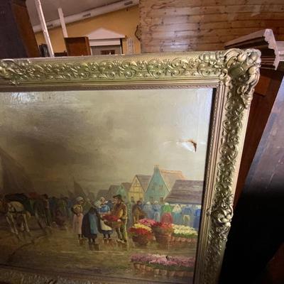 Lot 519 | Dutch Wharf Painting