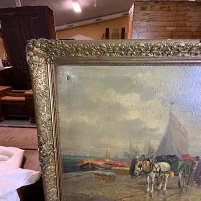 Lot 519 | Dutch Wharf Painting