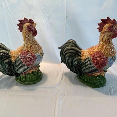 CERAMIC ROOSTERS