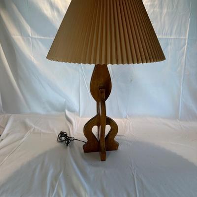 MCM WOOD BASE LAMP