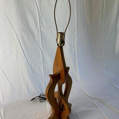 MCM WOOD BASE LAMP