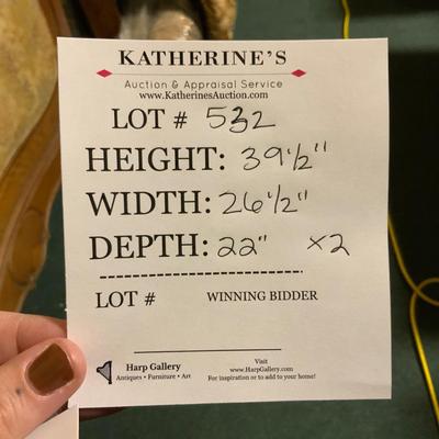 Lot 532 | Carved Rosewood Arm Chairs