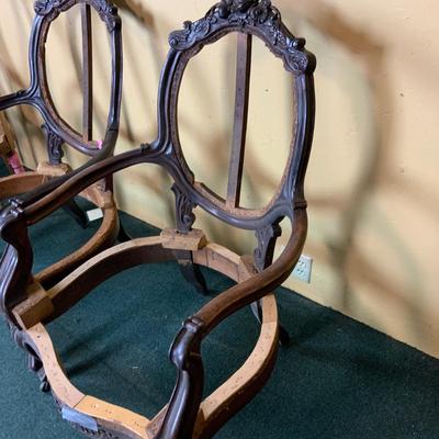 Lot 532 | Carved Rosewood Arm Chairs