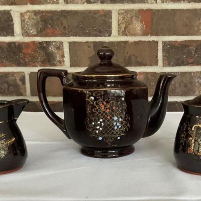 Vintage Japanese Teapot, Creamer and Sugar