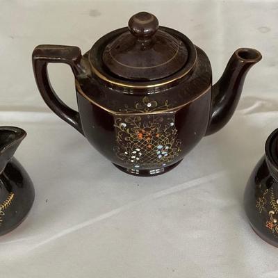Vintage Japanese Teapot, Creamer and Sugar