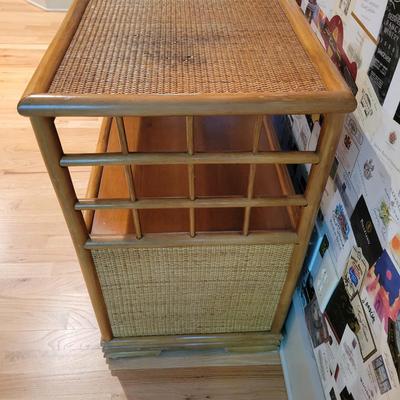 Bamboo and Woven Bamboo Accent Table (K-DW)