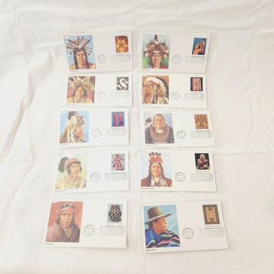 10 - FIRST DAY STAMPS - ART OF THE AMERICAN INDIAN