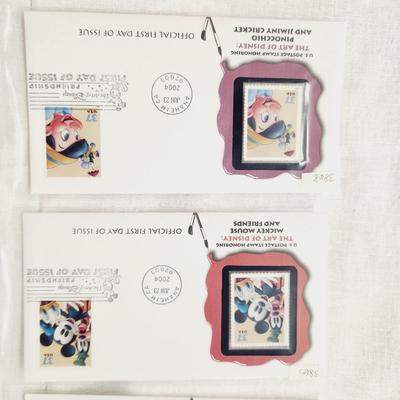 9 - FIRST DAY STAMPS - THE ART OF DISNEY