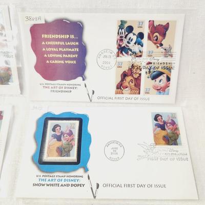 9 - FIRST DAY STAMPS - THE ART OF DISNEY