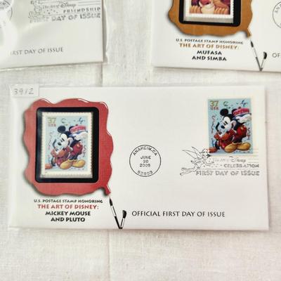 9 - FIRST DAY STAMPS - THE ART OF DISNEY