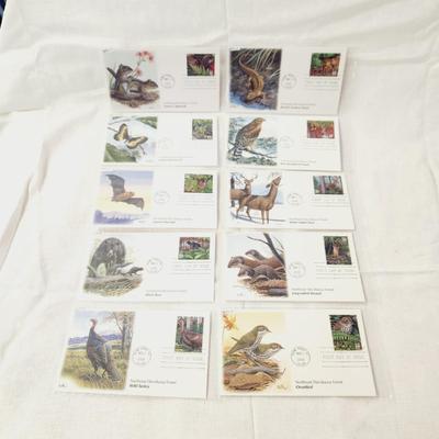 10 - FIRST DAY STAMPS - NORTHEAST DECIDUOUS FOREST
