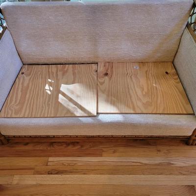 Loveseat with a Bamboo Frame & Accent Pillows (LR-DW)