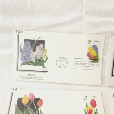 6 - FIRST DAY STAMPS - 1993 BEAUTIFUL FLOWERS