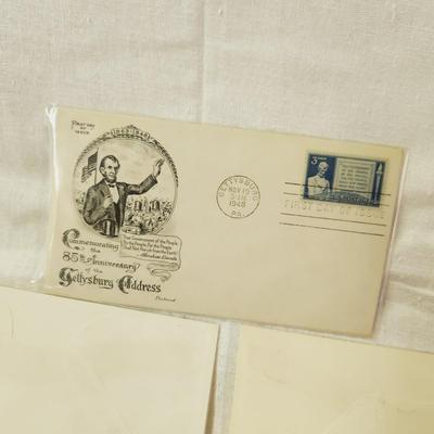 10 - FIRST DAY STAMPS - 1950s ABRAHAM LINCOLN COLLECTION