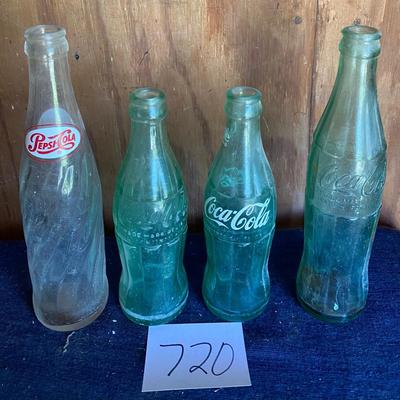 Vintage Coke and Pepsi Bottles
