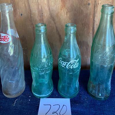 Vintage Coke and Pepsi Bottles