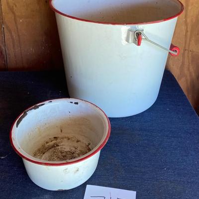 Vintage Enamel Pots