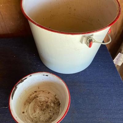 Vintage Enamel Pots