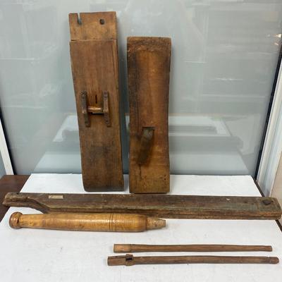 Mixed Lot of Various Wood Primitive Tool Handles Pieces