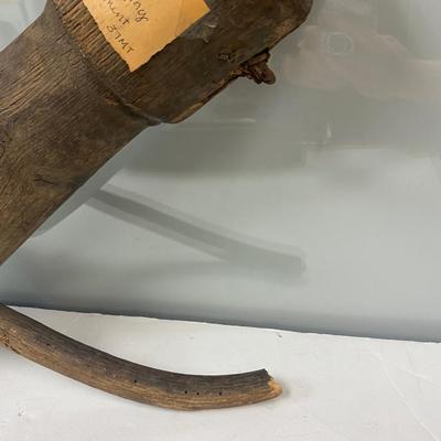 Antique Saddler's Knee Clamp & Wooden Brick Tamper