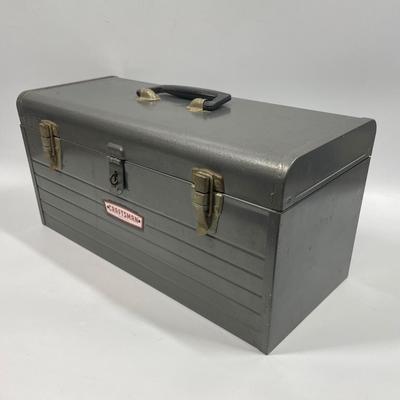 Vintage Craftsman Mechanic's Metal Toolbox with Tray