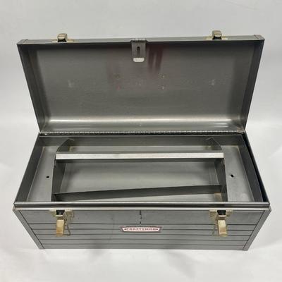 Vintage Craftsman Mechanic's Metal Toolbox with Tray