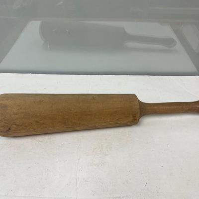 Antique Solid Turned Wood Froe Club Wood Splitting Hammer