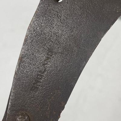Antique Primitive Saw Tooth Inside Edge Sickle Scythe Handheld Reaper England