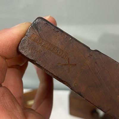 Set of 5 Antique Flat Edge Wood Moulding Trim Detail Hand Planes