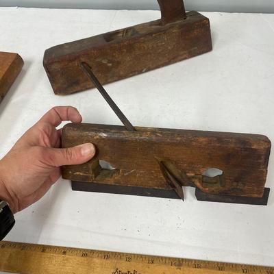 Antique Vintage Wood Hand Jack Planes for Display or Repair