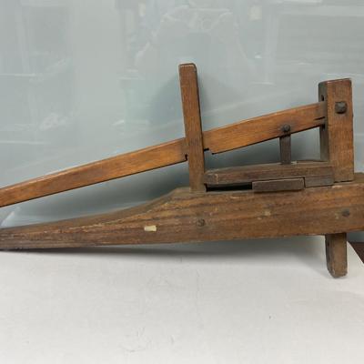 Antique Wood Wooden Fruit Press Pump