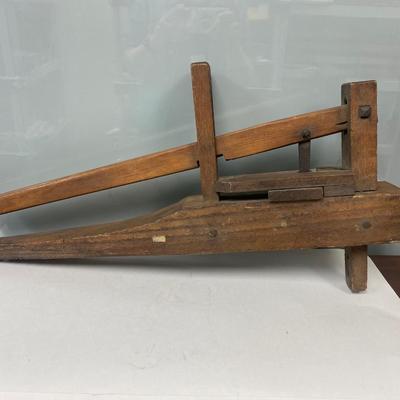 Antique Wood Wooden Fruit Press Pump