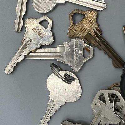 Lot of Retro Miscellaneous Sized Collectible Keys
