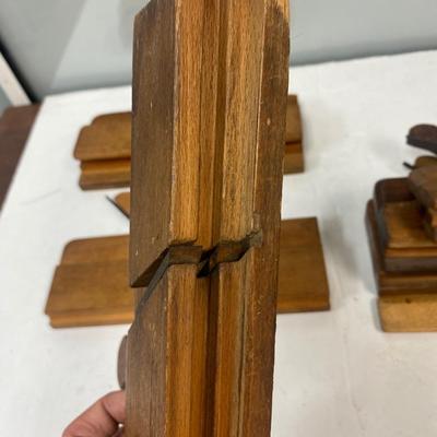 Antique Set of 6 Grooved Split Blade Moulding Trim Wood Hand Woodworking Planes