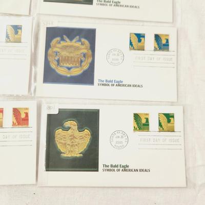 10 - FIRST DAY STAMPS - 2003 THE BALD EAGLE SYMBOL OF AMERICAN IDEALS
