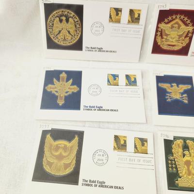 10 - FIRST DAY STAMPS - 2003 THE BALD EAGLE SYMBOL OF AMERICAN IDEALS