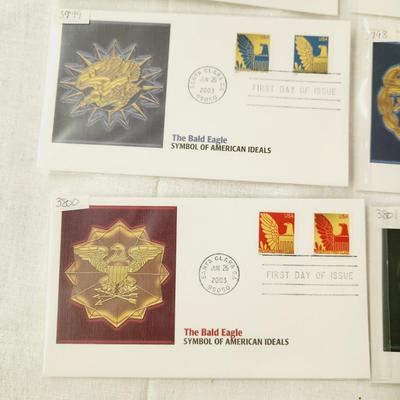 10 - FIRST DAY STAMPS - 2003 THE BALD EAGLE SYMBOL OF AMERICAN IDEALS
