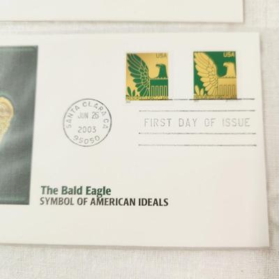 10 - FIRST DAY STAMPS - 2003 THE BALD EAGLE SYMBOL OF AMERICAN IDEALS