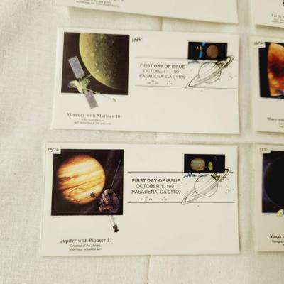 10 - FIRST DAY STAMPS - 1991 SPACE THEMED