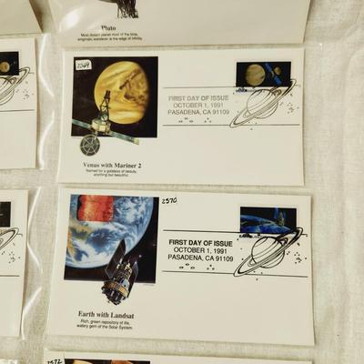 10 - FIRST DAY STAMPS - 1991 SPACE THEMED