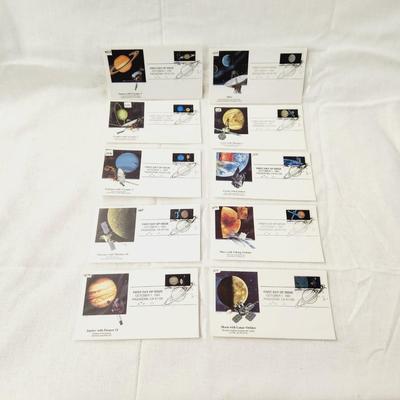 10 - FIRST DAY STAMPS - 1991 SPACE THEMED