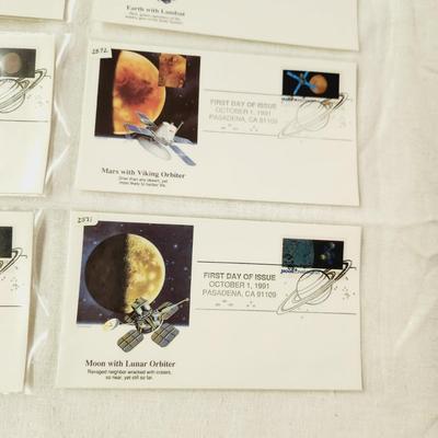 10 - FIRST DAY STAMPS - 1991 SPACE THEMED