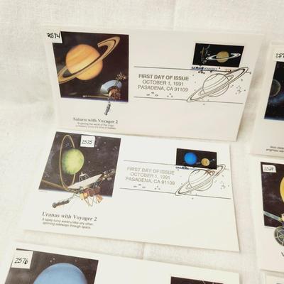 10 - FIRST DAY STAMPS - 1991 SPACE THEMED