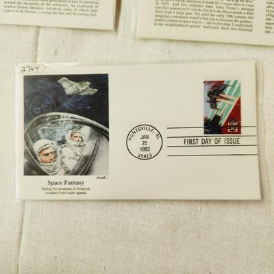6 - FIRST DAY STAMPS - 1993 SPACE FANTASY