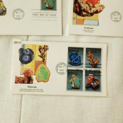 5 - FIRST DAY STAMPS - 1992 MINERALS