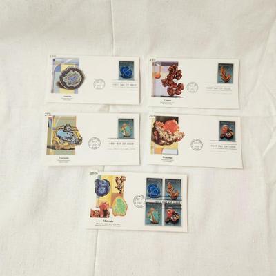 5 - FIRST DAY STAMPS - 1992 MINERALS
